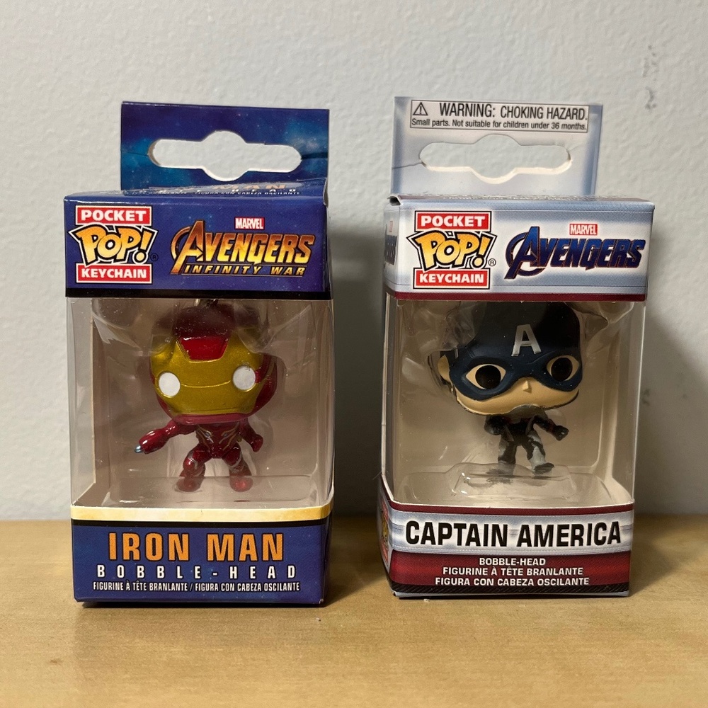 Funko Pop Captain America Iron Man Keychain